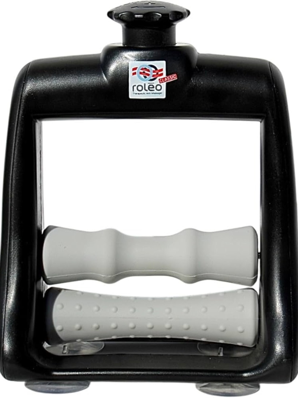 Roleo Black and Gray Handheld Foot and Calf Massager